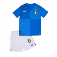 Koszulka piłkarska Włochy Strój Domowy dla dzieci 2022 tanio Krótki Rękaw (+ Krótkie spodenki)